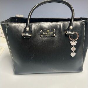 Kate Spade black leather satchel